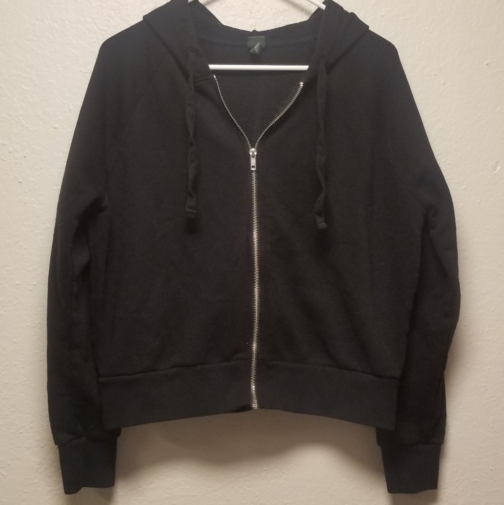 Black zip up hoodie